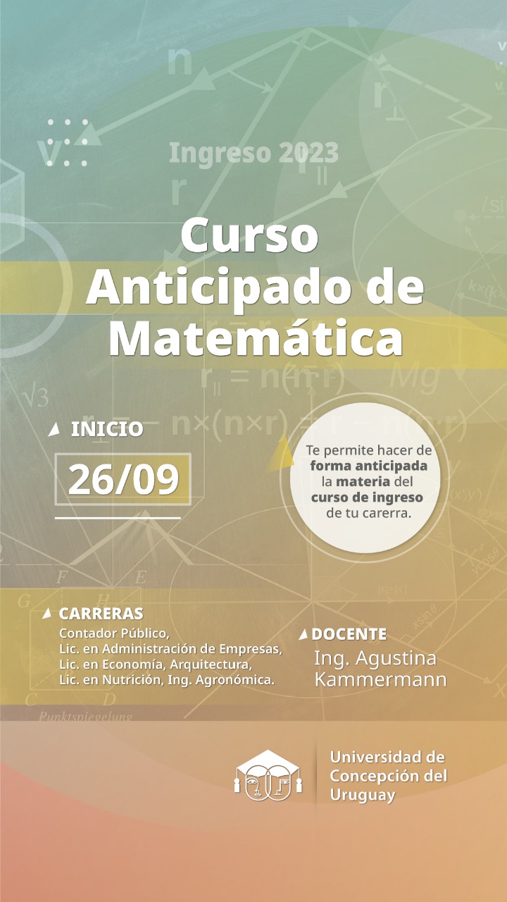 Curso Anticipado de Matemática - Stories