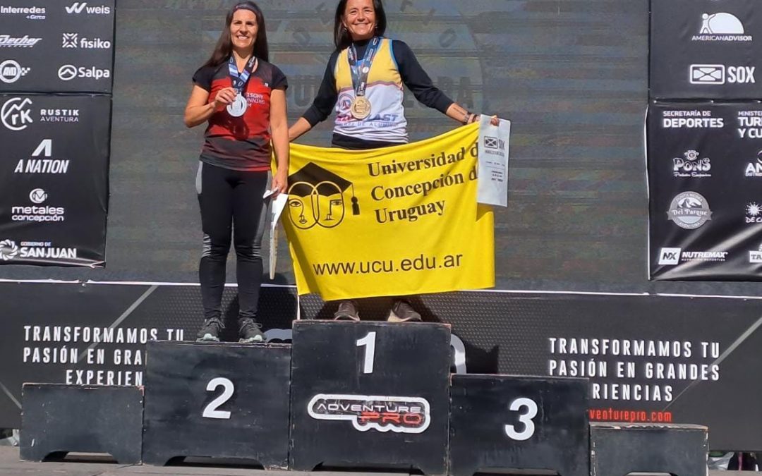 Podio  de atleta UCU en el trail de San Juan